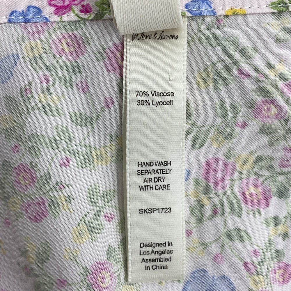 For Love & Lemons x VS LIKE NEW Baby Butterflies Sleep Crop Top Cottagecore XS - Picture 15 of 16